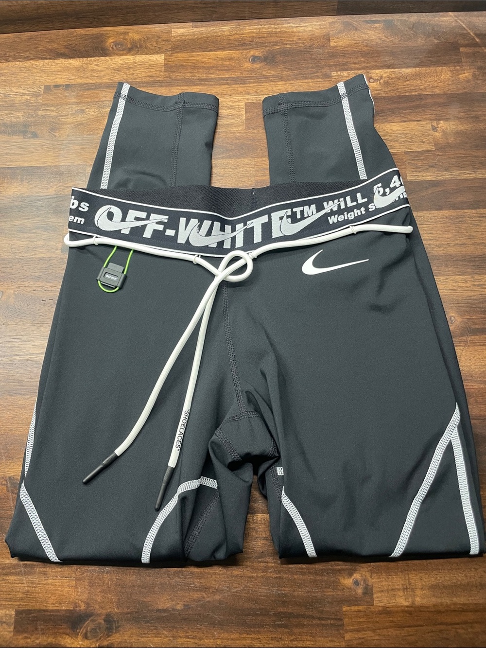 Off-White x Nike Black Women’s Leggings with White Accents